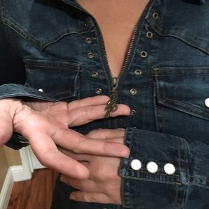 Vintage j-Lo denim jumpsuit size M zip front